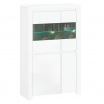 Vitrin 2D2W, fehér fényes, LINDY Vitrin 2D2W, fehér fényes, LINDY