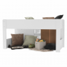 Kombinált ágy gyerekszobába, fehér, FANY Kombinált ágy gyerekszobába, fehér, FANY