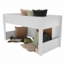 Kombinált ágy gyerekszobába, fehér, FANY Kombinált ágy gyerekszobába, fehér, FANY