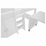 Kombinált ágy gyerekszobába, fehér, FANY Kombinált ágy gyerekszobába, fehér, FANY