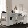 Kombinált ágy gyerekszobába, fehér, FANY Kombinált ágy gyerekszobába, fehér, FANY