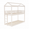 Fehér házikós emeletes ágy 90x200, ZEFIRE Fehér házikós emeletes ágy 90x200, ZEFIRE