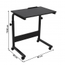 Számítógépasztal kerekekkel, fekete, WESTA Számítógépasztal kerekekkel, fekete, WESTA