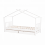 Fehér ágyneműtartós házikó ágy ELISIA