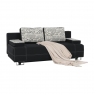 Kanapé ágyfunkcióval savana fekete/díszpárna minta, ELIZE
