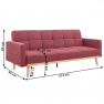 Kanapé ágyfunkcióval, bordó, MAVERA