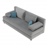 Kanapé ágyfunkcióval, szürke/türkiz, CLIV Kanapé ágyfunkcióval, szürke/türkiz, CLIV