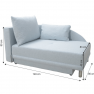 Kanapé ágyfunkcióval, világoskék anyag, balos kivitel, LAUREL Kanapé ágyfunkcióval, világoskék anyag, balos kivitel, LAUREL