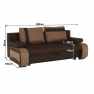 Kanapé, csokoládé/világos barna, BOLIVIA