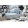 Kanapé ágyfunkcióval, világoskék anyag, jobbos kivitel, LAUREL