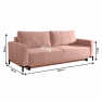 kanapé, rózsaszín, RAMOS kanapé, rózsaszín, RAMOS