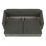 Kinyitható heverő, szürke/fekete, BERNIA