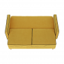 Kinyitható heverő, sárga/fekete, BERNIA