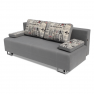 Kinyitható kanapé rakodótérrel, szürke/minta, ELIZE Kinyitható kanapé rakodótérrel, szürke/minta, ELIZE