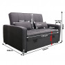 Kinyitható kanapé, barna, FRENKA BIG BED NEW