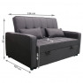 Kinyitható kanapé, barna, FRENKA NEW