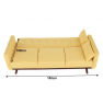 Kinyitható kanapé, mustár, ARKADIA