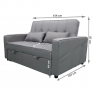 Kinyitható kanapé, szürke, FRENKA NEW