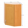 Sarok konyhaszekrény, felső, jobbos, éger, LORA MDF NEW KLASIK W60 / 60