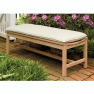 Fából készült kerti pad, természetes/bézs, 120 cm, VEATA