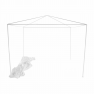 Kerti partisátor, fehér, 3x3 m, TEKNO TYP 1
