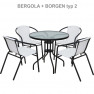 Kerti szék, fehér/fekete, BERGOLA Kerti szék, fehér/fekete, BERGOLA