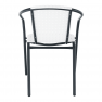 Kerti szék, fehér/fekete, BERGOLA Kerti szék, fehér/fekete, BERGOLA