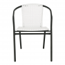 Kerti szék, fehér/fekete, BERGOLA Kerti szék, fehér/fekete, BERGOLA