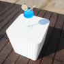 Kerti tároló doboz/kisasztal, fehér, UGUR