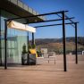 Pergola csúsztatható tetővel, alumínium, PEPY BASIC