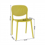 Rakásolható szék, sárga, FEDRA NEW