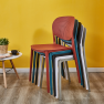 Rakásolható szék, sárga, FEDRA NEW