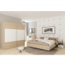 Dupla ágy, tölgy sonoma/fehér, 180x200, GABRIELA