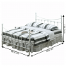Fém ágy lécezett ráccsal, fém (fehér), 90x200, NIEVES New