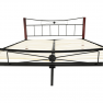 Fém ágy, fém (fekete) + diófa, 160x200, PAULA