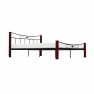 Fém ágy, fém (fekete) + diófa, 160x200, PAULA