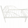 Fém ágyégbolttal, fehér, 90x200, ADELISA