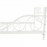 Fém ágyégbolttal, fehér, 90x200, ADELISA