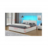 Modern francia ágy RGB LED világítással, fehér, 180x200, JADA NEW Modern francia ágy RGB LED világítással, fehér, 180x200, JADA NEW