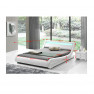 Modern ágy RGB LED világítással, fehér, 160x200, FILIDA