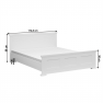 Ágy, fehér, 160x200 cm, ARYAN