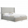 Ágy, világosszürke, 180x200, JOSIE