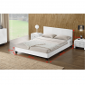 Ágykeret, fehér textilbőr, 180x200, DANETA