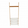 Fogas polcos, fehér/bambusz, MARIKE TYP 2