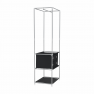 Többfunkciós öltöző állvány, ezüst/fekete, CODY Többfunkciós öltöző állvány, ezüst/fekete, CODY