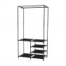 Többfunkciós polcállvány, fekete, EFREN