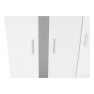Gardróbszekrény polcokkal, fehér, ADELI