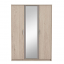 Háromajtós szekrény tükörrel, arizona tölgyfa/szürke, GRAPHIC Háromajtós szekrény tükörrel, arizona tölgyfa/szürke, GRAPHIC