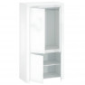 Szekrény 4D, fehér fényes, LINDY