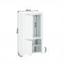 Szekrény 4D, fehér fényes, LINDY